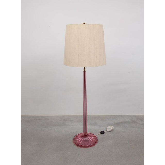 Pink Art Glass Floor Lamp by Barovier E Toso, Italy, 1956 For Sale - Image 6 of 14