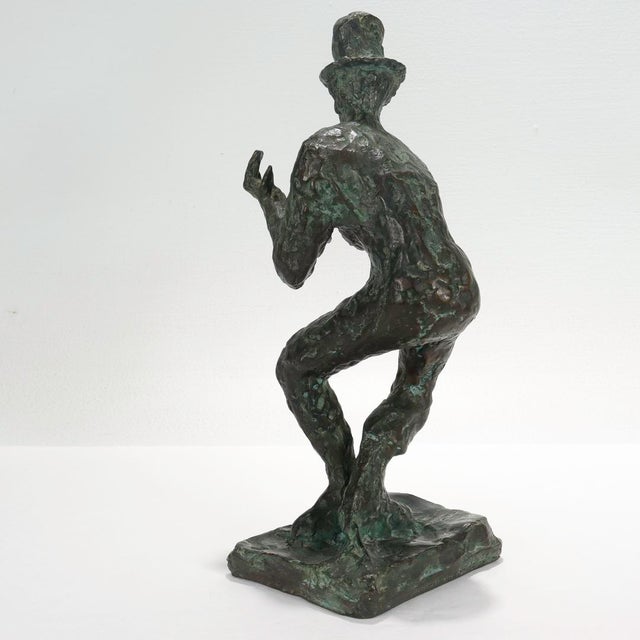 Arbit Blatas Modern Art Foundry Bronze Sculpture of Mime Marcel Marceau For Sale - Image 9 of 12
