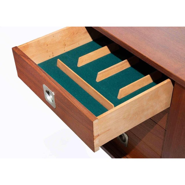 1960s Italian Mid-Century Modern Sideboard in Teak with Four Drawers, 1960s For Sale - Image 5 of 12