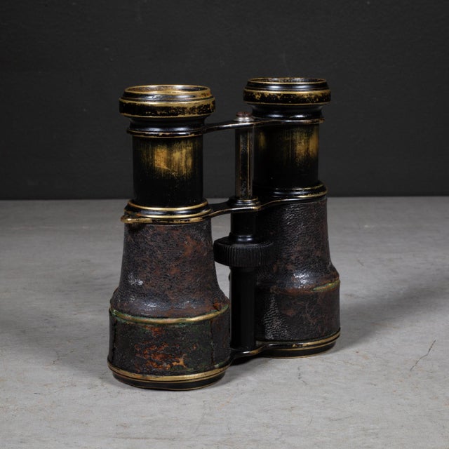 Late 19th Century 19th C. Leather Wrapped German Alpenglas Binoculars For Sale - Image 5 of 10