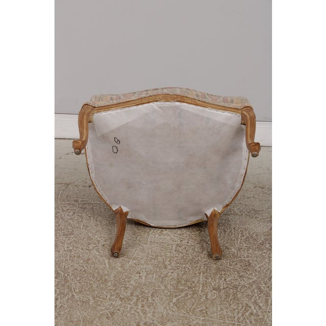 Pair MGM French Louis XV Upholstered Bergere Chairs For Sale - Image 16 of 18