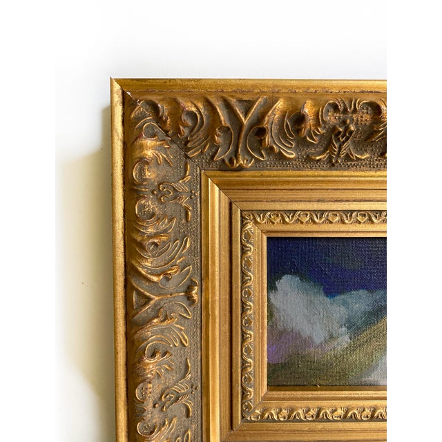 "Gloaming" 2026 Mini Painting by Jessalin Beutler With Vintage Frame For Sale - Image 4 of 4