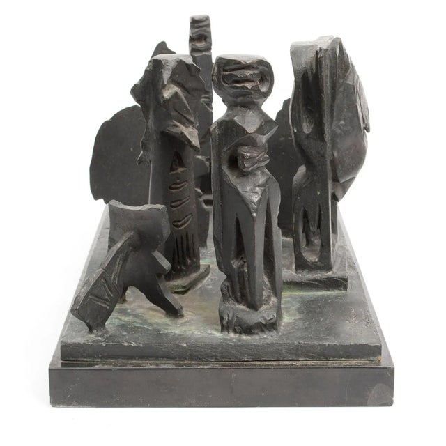 Mid 20th Century Mid 20th Century Abbott Pattison, Brutalist Modern Abstract Bronze Sculpture Metropolis Manner of Louise Nevelson For Sale - Image 5 of 8