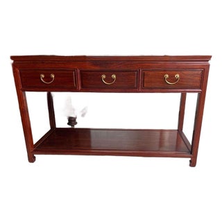 Vintage Ming Style Solid Rosewood Server or Console Table. For Sale