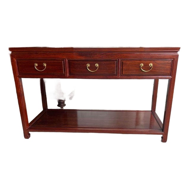 Vintage Ming Style Solid Rosewood Server or Console Table. For Sale