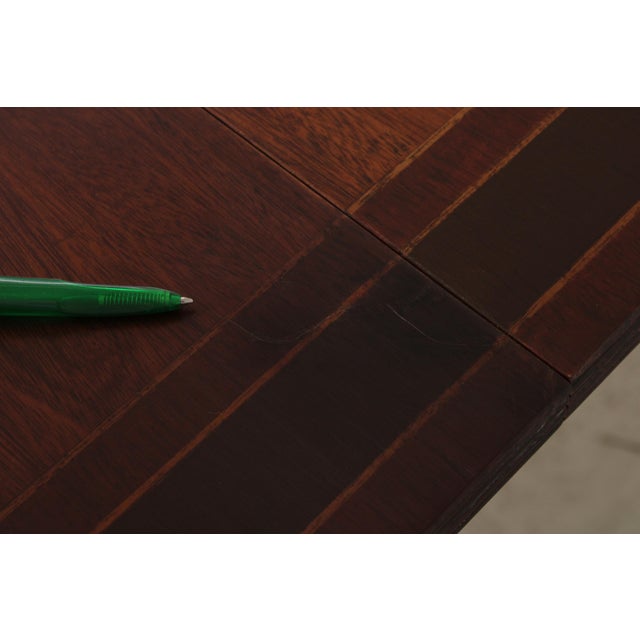 Banded Border Mahogany Dining Room Table For Sale - Image 15 of 18