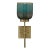 Jamie Young Vapor Single Wall Sconce in Antique Brass & Aqua For Sale