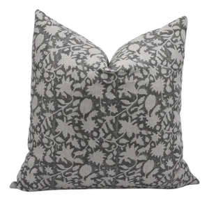 Fabdivine Artisan Block Print Throw Pillow Cover 12x20 Inch Thick Linen-Manikarnika