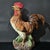 Ceramic Rooster Figurine, Colorful Hand-Painted With Bamboo Base (Peace & Safety Symbol) For Sale - Image 4 of 7