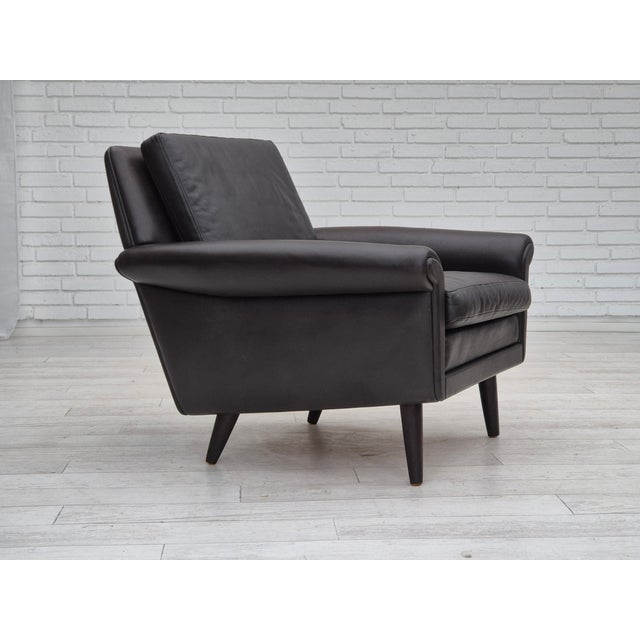 Brown Set of Vintage Danish Lounge Chair with Footstool by Aage Christiansen, 1960s For Sale - Image 8 of 18