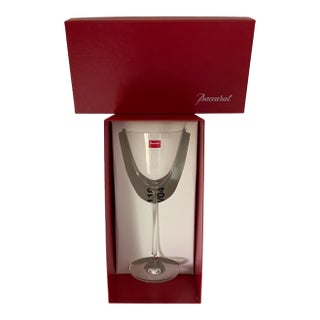 Vintage Baccarat Filao Red Wine Glass New in Box Made in France 2000-2001 For Sale