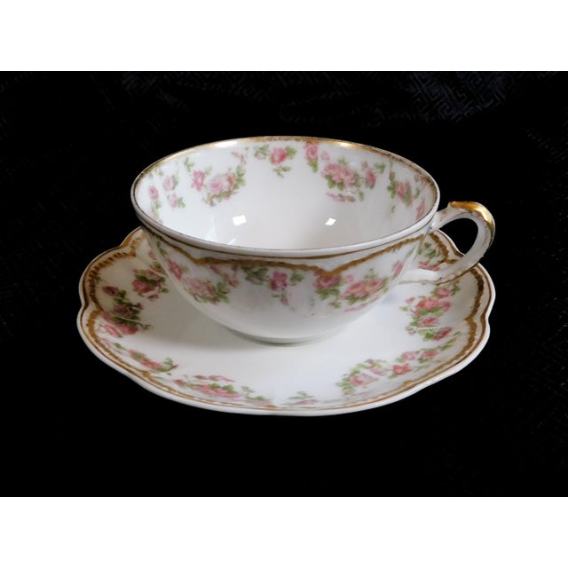 Ceramic 1940s Set of Three Haviland Schleiger 270 Teacups Plus Sauce Bowls # 23850 For Sale - Image 7 of 15