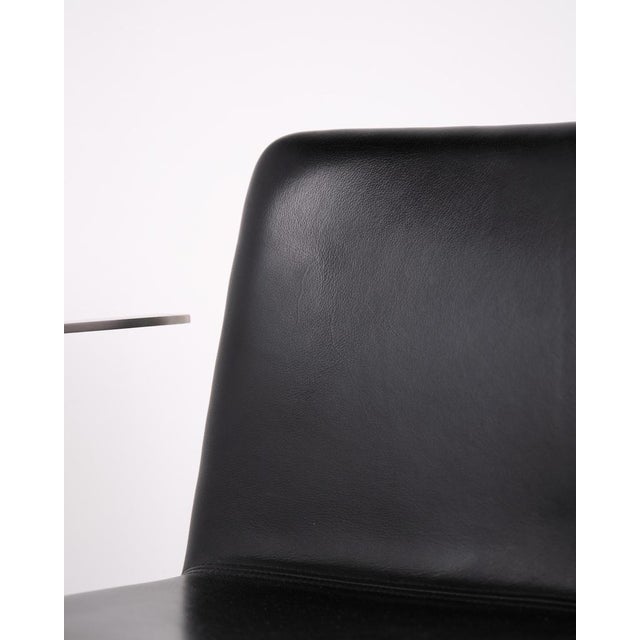 Black Paustian Spinal 44 Conference Chairs in Black Leather, 2000s, Set of 6 For Sale - Image 8 of 13