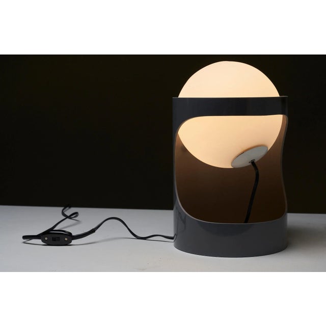 Glass L1 Guggerli Table Lamp attributed to Rico and Rosemarie for Baltensweiler Ag, 1960s For Sale - Image 7 of 13