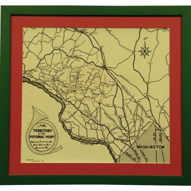 "Territory of the Potomac Hunt" Map For Sale