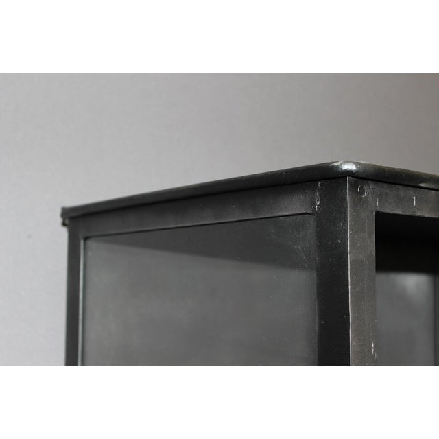 Black Black Lacquered Iron Display Case, 1920 For Sale - Image 8 of 14