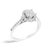 Contemporary 14K White Gold 1.00 Cttw Lab-Grown Diamond Oval Shaped Halo Engagement Ring (F-G Color, VS1-VS2 Clarity) - Ring - Size 5 For Sale - Image 3 of 6