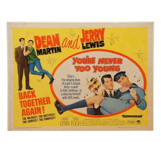 Dean Martin and Jerry Lewis, 1955 Movie Poster for "You're Never Too Young" For Sale