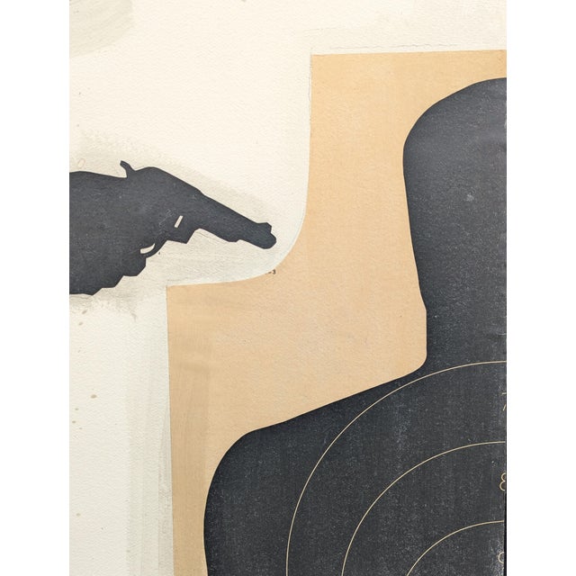 Ken Luce "Drive Bye..." Contemporary Neutral Toned Social Commentary Collage Painting, 1995 For Sale - Image 10 of 10