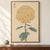 Japanese Vintage Japanese Floral Art Print – Golden Flower & Sage Leaves, 36" X 54" For Sale - Image 3 of 10