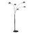 Nova of California Mushroom 5 Light Arc Floor Lamp - Black Nickel, Dimmer Switch, Marble Base For Sale