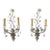 French Baguès Style Silver Leaf Wall Sconces, a Pair For Sale