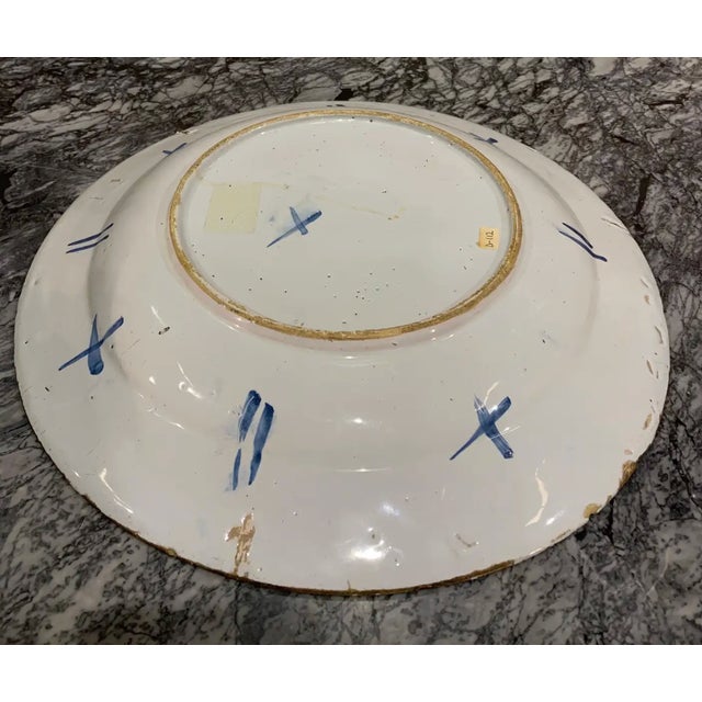 Ceramic 18th Century English Polychrome Delft Platter For Sale - Image 7 of 9
