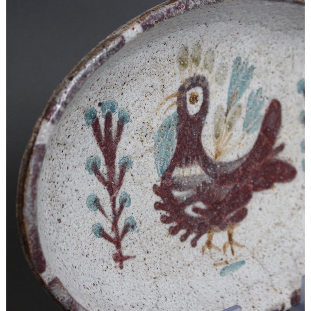 White Vintage French Ceramic Tray by Gustave Reynaud. 1960s For Sale - Image 8 of 14