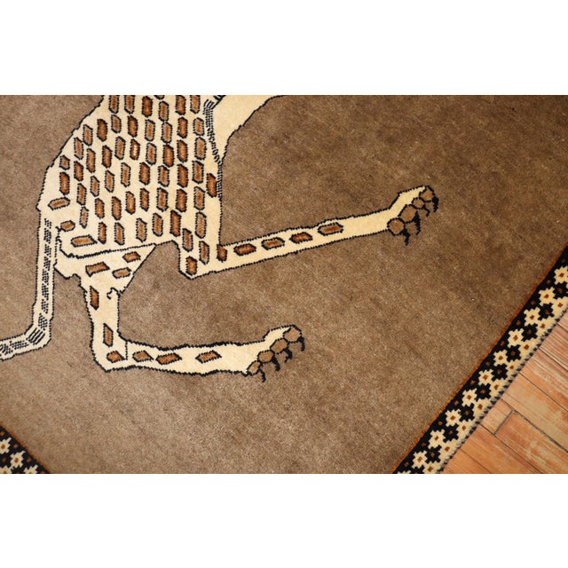 Vintage Zabihi Collection Inspired Cheetah Persian Rug - 3'10" x 6'4" For Sale In New York - Image 6 of 12