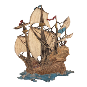 Vintage Syroco Sailing Ship Wall Sculpture – Made in Usa