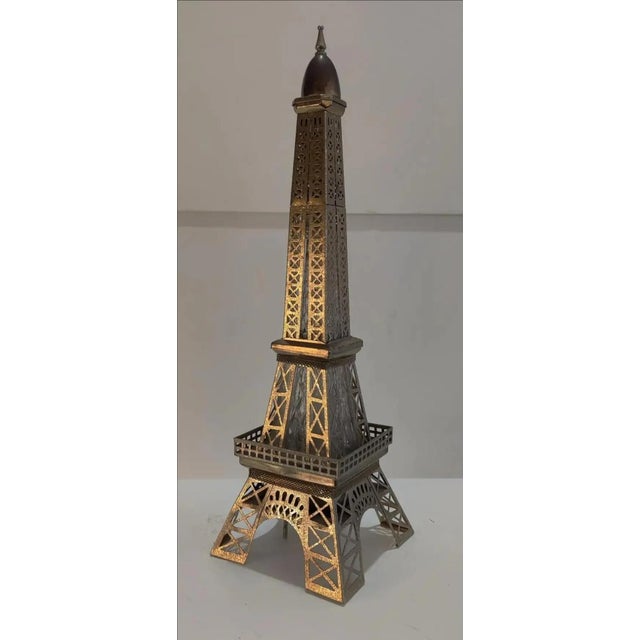 Vintage Musical Eiffel Tower Liquor Decanter For Sale - Image 11 of 12