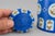 Victorian Late 19th-Century Cobalt Blue Opaline Glass Perfume Bottle With Hand-Enameled Florals For Sale - Image 3 of 9