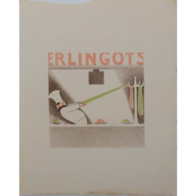 Lucien Boucher, Le Vendeur de Berlingots, Lithograph For Sale