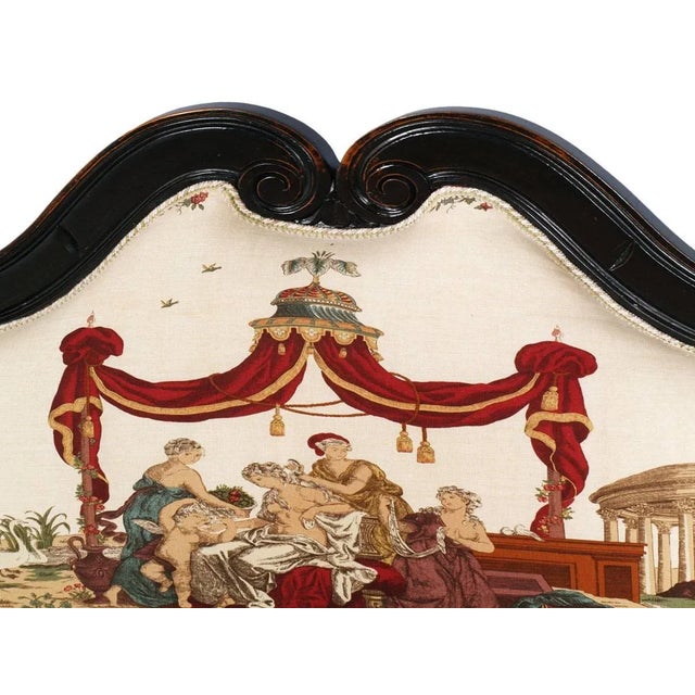 Art Deco French Barchetta Sofa in Ebonized Walnut, 1930s For Sale - Image 3 of 6