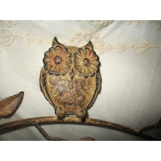 Vintage Owls on a Branch With Leaves Metal Message Board With Shelf For Sale In Columbia, SC - Image 6 of 6