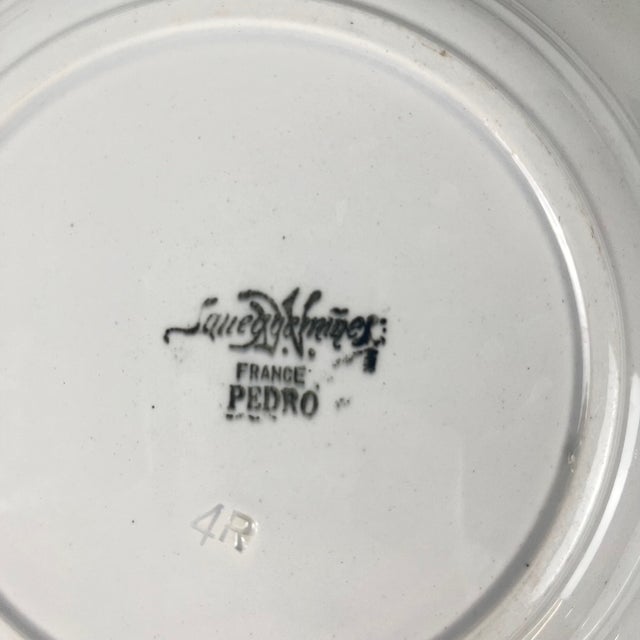 Ceramic Pedro Soup Plates from Sarreguemines, 1890s, Set of 4 For Sale - Image 7 of 11