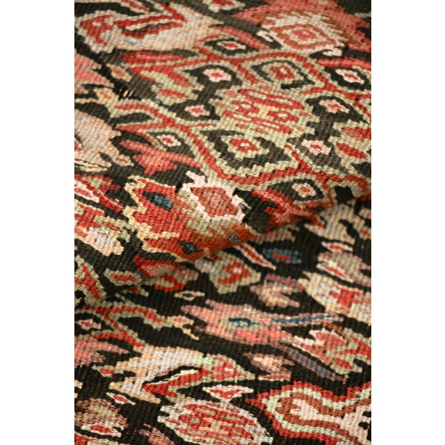 Antique Persian Senneh Flatweave Rug With Herati Design, 4'3" × 6'4" For Sale - Image 4 of 4