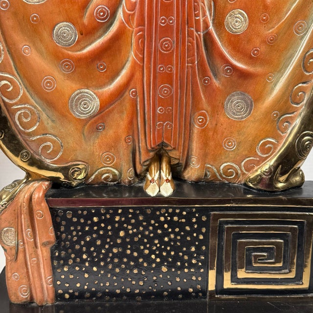 Fine Erte Bronze Sculpture LTD 291/375 1987 Chalk/Vermillion W/Coa For Sale - Image 9 of 12
