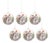 Whimsical Snowman Disc Ornament with Snowy Cardinal Scene (Set of 6) For Sale