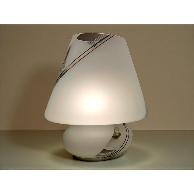 Glass Mushroom Table Lamps in Murano Glass, 1970s, Set of 2 For Sale - Image 7 of 10