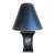 Mid Century 1970 Bombay Style Paper Mache’ Urn Lamp & Shade For Sale