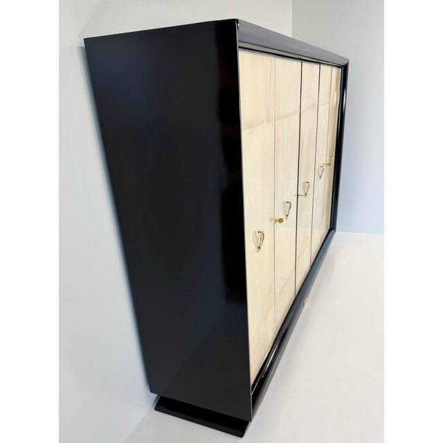 Glass Italian Art Deco Wardrobe by Osvaldo Borsani, 1940s For Sale - Image 7 of 18