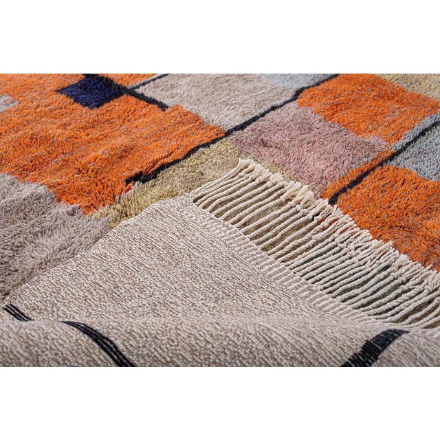 Gray Hand-Knotted Wool Rug by Azele Studio For Sale - Image 8 of 9