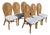 Vintage Rattan Pencil Reed Dining Chairs, a Set of 6 With New Schumacher Upholstery For Sale