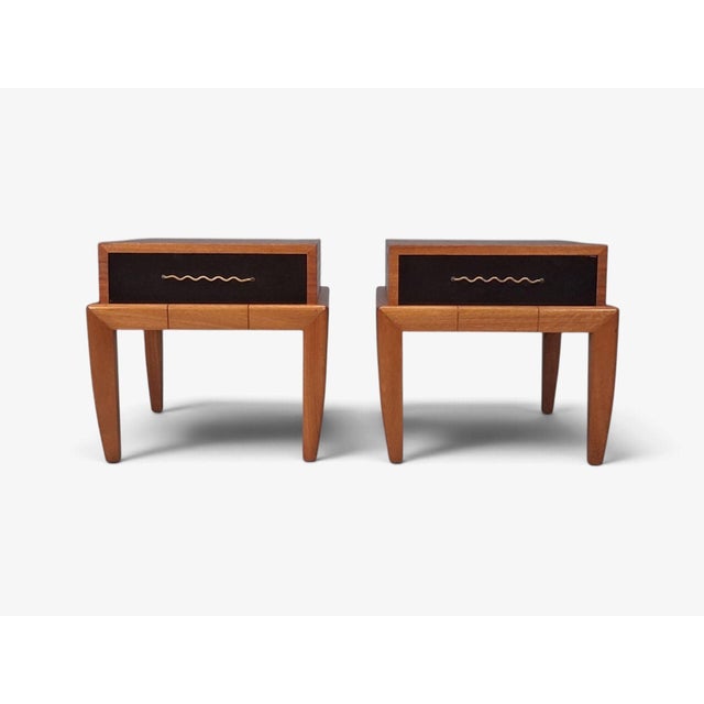 1950s John Keal, Occasional Tables, Mahogany, Brass, United States, 1950s For Sale - Image 5 of 12