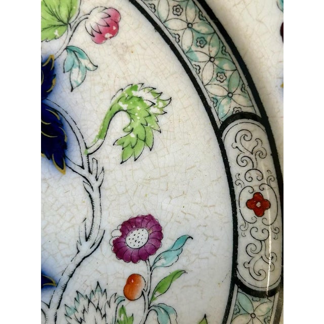 Late 19th Century Antique Vesper Indian Tree Plates ~ Set of 7 For Sale - Image 5 of 8