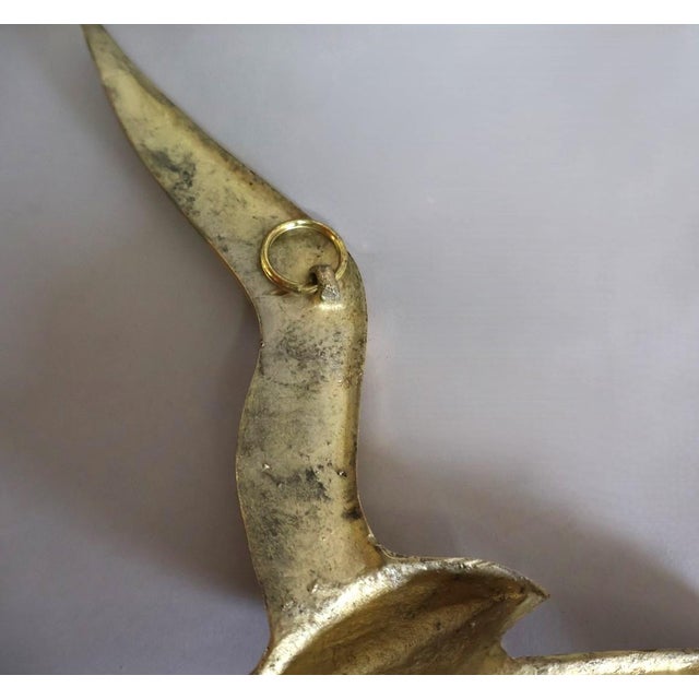 1970s Vintage Brass Seagull Wall Sculpture Installation, Set of 7, Circa 1970s For Sale - Image 5 of 5