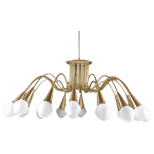 Vintage Scandinavian Starburst Chandelier from Sønnico For Sale