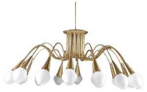 Vintage Scandinavian Starburst Chandelier from Sønnico