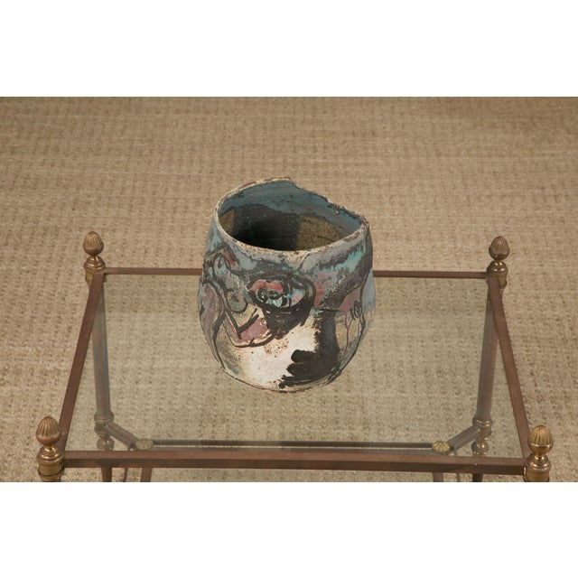 Ceramic Roger Herman Erotic Ceramic Vessel with Deconstructed Rim, Signed and Dated 97' For Sale - Image 7 of 12